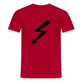 Blitz - Männer T-Shirt - Rot - Vorne - AI Model Male 178 dark (178cm)