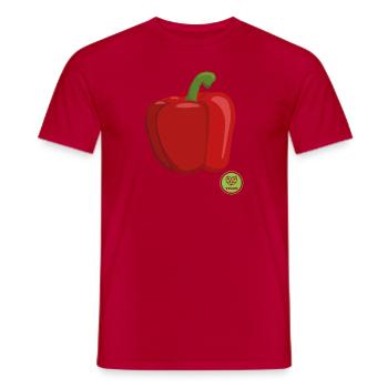 Paprika - Männer T-Shirt - Rot - Vorne - AI Model Male 178 dark (178cm)