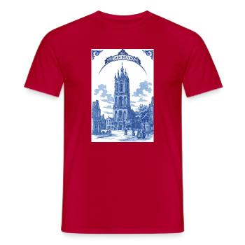 Cathédrale Saint-Jean d’Hertogenbosch - T-shirt homme - rouge - Devant - AI Model Male 178 dark (178cm)