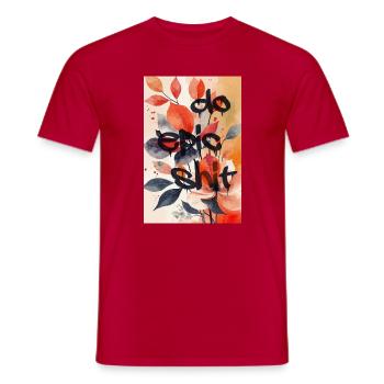 Do Epic Shit — Impression d’art floral de rue - T-shirt homme - rouge - Devant - AI Model Male 178 dark (178cm)