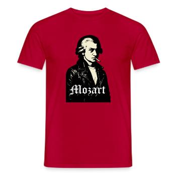 Mozart Noir Compositeur rebelle - T-shirt homme - rouge - Devant - AI Model Male 178 dark (178cm)