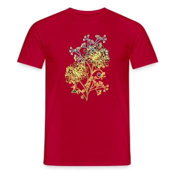 Blumen - T-shirt homme - rouge - Devant - AI Model Male 178 dark (178cm)