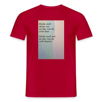 Think about what you can't do - Men's T-Shirt - red - Front - AI Model Male 178 dark (178cm)