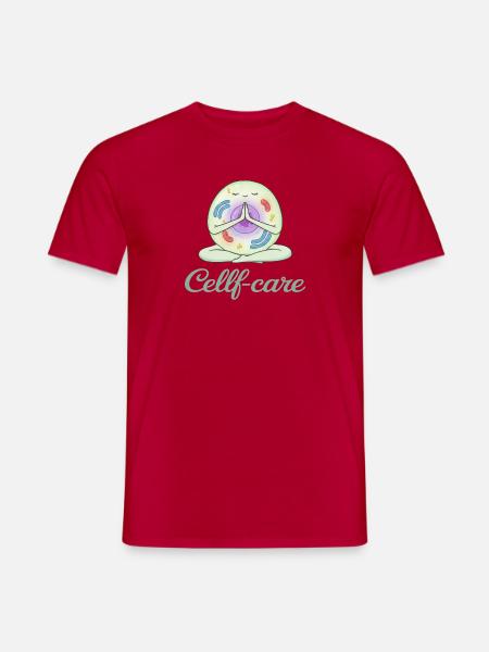 Self-care of the cell, meditation for biologists - Men's T-Shirt - red