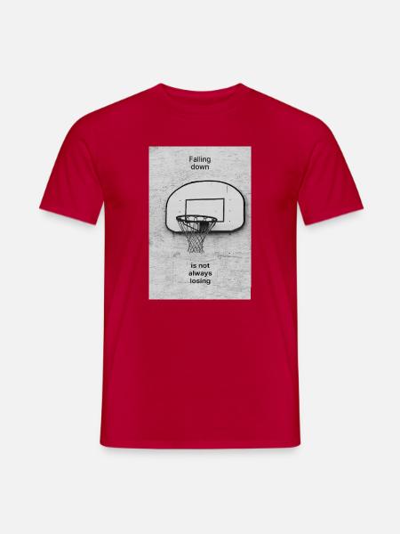 Tomber n’est pas toujours perdre – Affiche - T-shirt homme - rouge