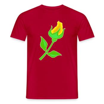 Rose in Gelb - Männer T-Shirt - Rot - Vorne - AI Model Male 178 dark (178cm)