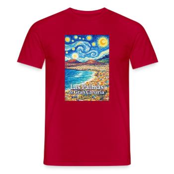 Las Palmas de Gran Canaria Spain - Men's T-Shirt - red - Front - AI Model Male 178 dark (178cm)