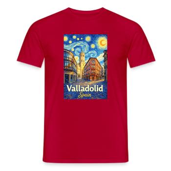 Valladolid, Espagne - T-shirt homme - rouge - Devant - AI Model Male 178 dark (178cm)