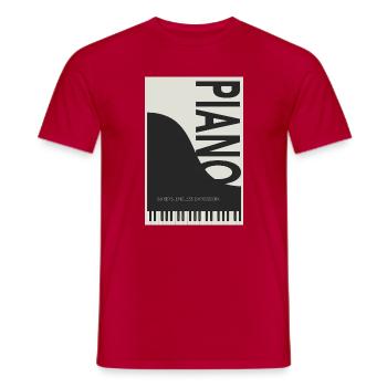 Piano – 88 Keys Endless Expression - Männer T-Shirt - Rot - Vorne - AI Model Male 178 dark (178cm)
