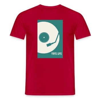 Vinyl Life Plattenspieler Retro Musik Design - Männer T-Shirt - Rot - Vorne - AI Model Male 178 dark (178cm)