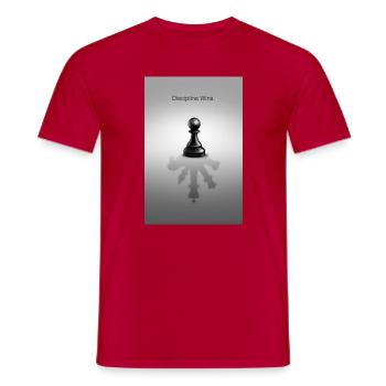 Discipline Wins  Mindset Design - Männer T-Shirt - Rot - Vorne - AI Model Male 178 dark (178cm)