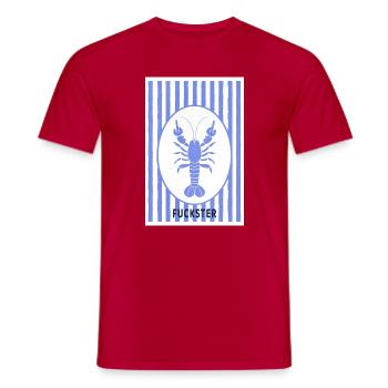 Sweat minimaliste drôle de Fuckster Lhomer - T-shirt homme - rouge - Devant - AI Model Male 178 dark (178cm)
