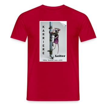 Karriereleiter Ratte Karikatur - Männer T-Shirt - Rot - Vorne - AI Model Male 178 dark (178cm)