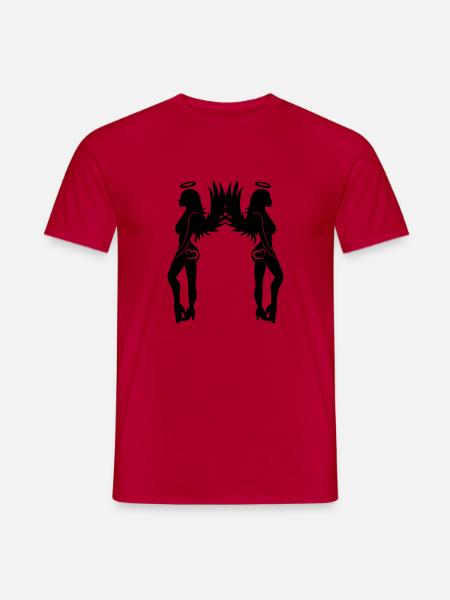 sexy_angel_woman_02 - Männer T-Shirt - Rot