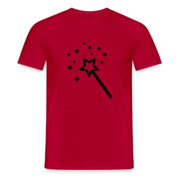 zauberstab - Männer T-Shirt - Rot - Vorne - AI Model Male 178 dark (178cm)