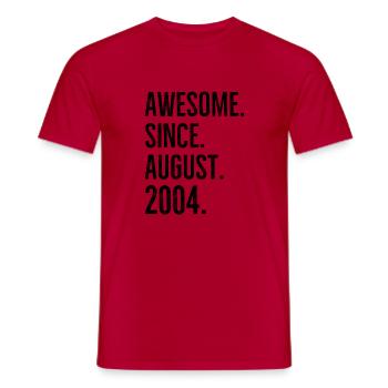 Génial depuis août 2004 - T-shirt homme - rouge - Devant - AI Model Male 178 dark (178cm)