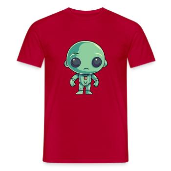 Außerirdischer - Männer T-Shirt - Rot - Vorne - AI Model Male 178 dark (178cm)