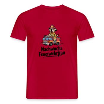Bald wirst du Feuerwehrfrau! - Männer T-Shirt - Rot - Vorne - AI Model Male 178 dark (178cm)