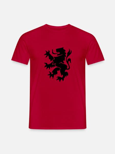 lion des flandres - T-shirt homme - rouge