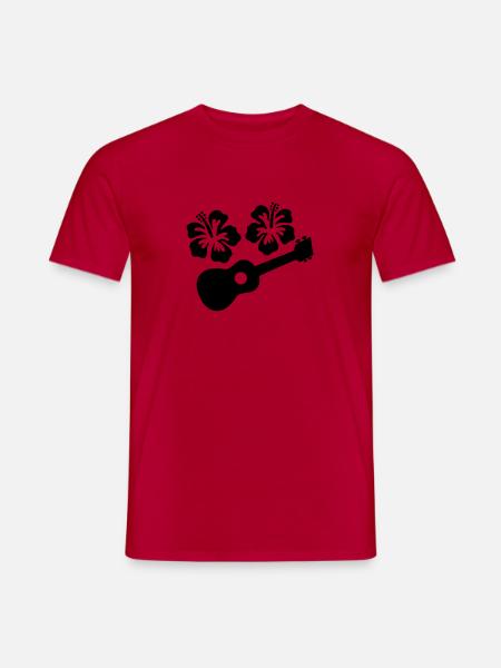 ukulele - Men's T-Shirt - red
