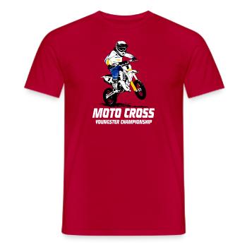 Kinder Motocross - KIDS MX - Men's T-Shirt - red - Front - AI Model Male 178 dark (178cm)