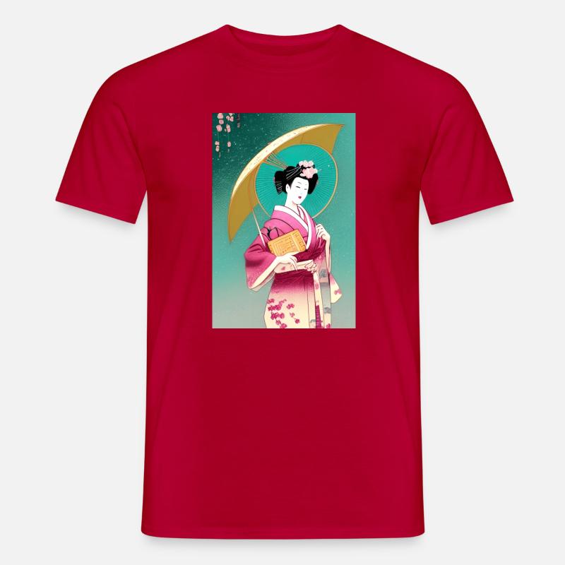 Geisha 2 - Männer T-Shirt - Rot