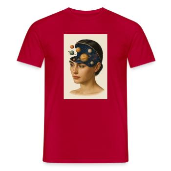 L’ de l’astronomie - T-shirt homme - rouge - Devant - AI Model Male 178 dark (178cm)