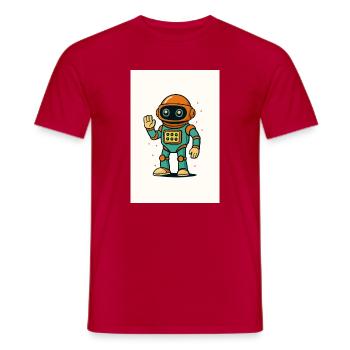 free palestine - Men's T-Shirt - red - Front - AI Model Male 178 dark (178cm)