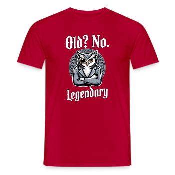 Vieille Absence de Légendaire Hibou Anniversaire - T-shirt homme - rouge - Devant - AI Model Male 178 dark (178cm)
