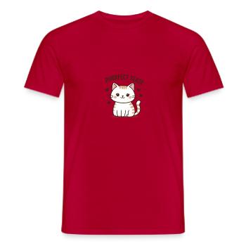 Mignon chat taquiner Slogan - T-shirt homme - rouge - Devant - AI Model Male 178 dark (178cm)