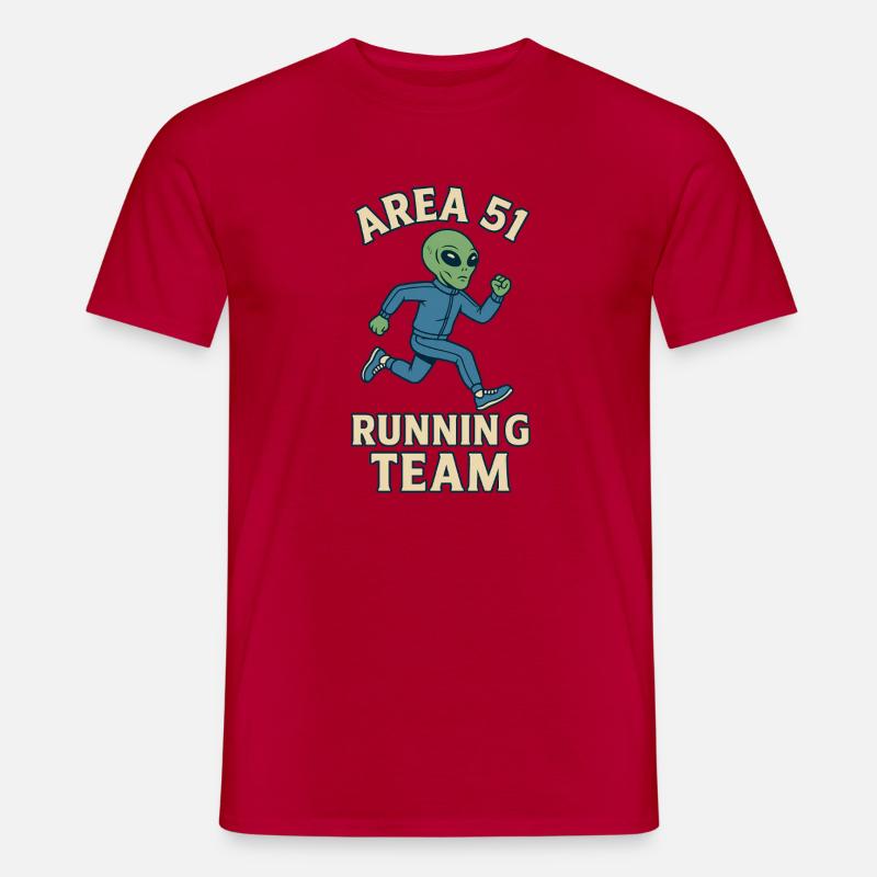 Alien Laufteam Area 51 Design - Männer T-Shirt - Rot