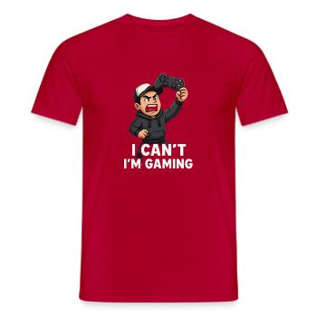 I Cant m Gaming - Männer T-Shirt - Rot - Vorne - AI Model Male 178 dark (178cm)