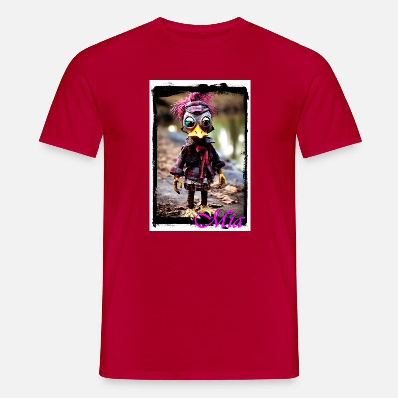 Eingängiges Steampunk-Maskottchen Mädchen Street - Männer T-Shirt - Rot