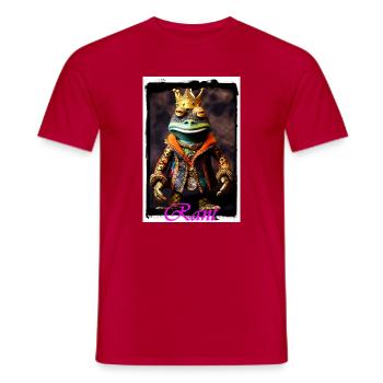 Froschkönig in königlicher Robe Kostüm Design  - Männer T-Shirt - Rot - Vorne - AI Model Male 178 dark (178cm)