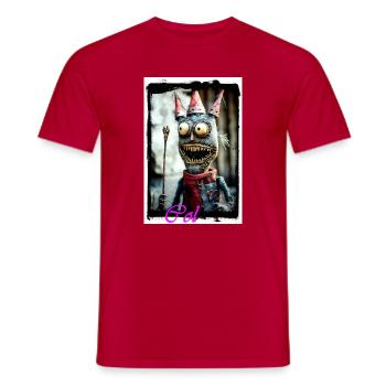 Fantasy Monster Guy with Magic Hat Doll King - Men's T-Shirt - red - Front - AI Model Male 178 dark (178cm)