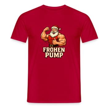 Frohen Pump Santa Claus Weihnachten - Männer T-Shirt - Rot - Vorne - AI Model Male 178 dark (178cm)