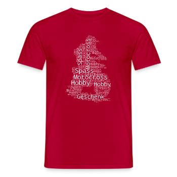 Direct Motocross Statement - Men's T-Shirt - red - Front - AI Model Male 178 dark (178cm)