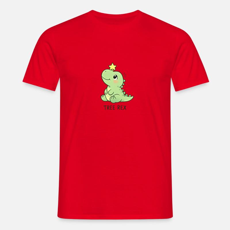 Tree Rex Dinosaurier T-Rex - Männer T-Shirt - Rot