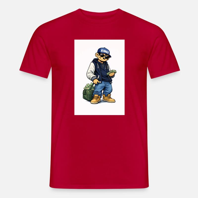 Kingz Monkey Hustler - Männer T-Shirt - Rot