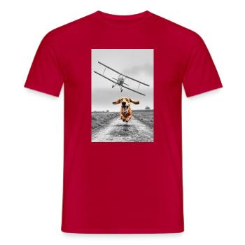 Nord-nord-ouest - T-shirt homme - rouge - Devant - AI Model Male 178 dark (178cm)