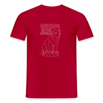Disparus dans Jungle Tiger Drum - T-shirt homme - rouge - Devant - AI Model Male 178 dark (178cm)