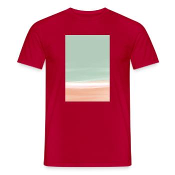 Bloc vert orange - personnalisable - T-shirt homme - rouge - Devant - AI Model Male 178 dark (178cm)