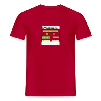 Anleitung Problemlösung Flowchart - Männer T-Shirt - Rot - Vorne - AI Model Male 178 dark (178cm)
