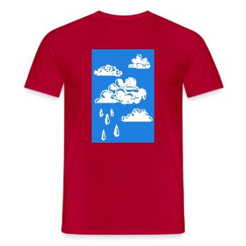 Nuages de pixels - T-shirt homme - rouge - Devant - AI Model Male 178 dark (178cm)