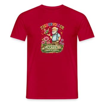 Zauberhafter Gartenzauber - Männer T-Shirt - Rot - Vorne - AI Model Male 178 dark (178cm)