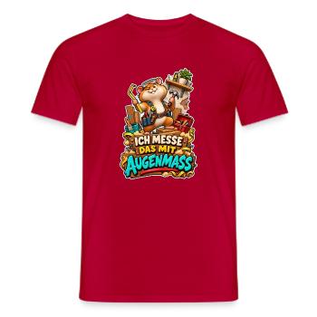 Ich Messe Das Mit Augenmaß Hamster Handwerker - Männer T-Shirt - Rot - Vorne - AI Model Male 178 dark (178cm)