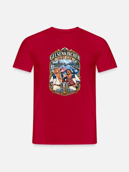 Gelsenkirchen Yacht Club – Kanalzugang - Männer T-Shirt - Rot