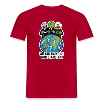 Oben lachen sie sich kaputt - Männer T-Shirt - Rot - Vorne - AI Model Male 178 dark (178cm)