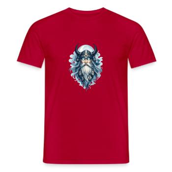 Eisvater Runenhelm - Männer T-Shirt - Rot - Vorne - AI Model Male 178 dark (178cm)