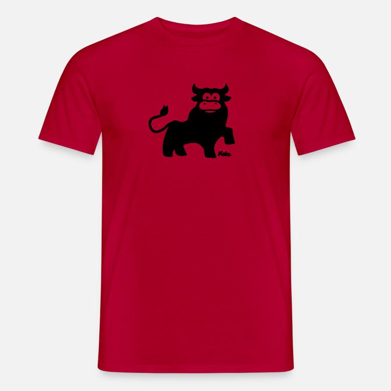 Stier - Männer T-Shirt - Rot
